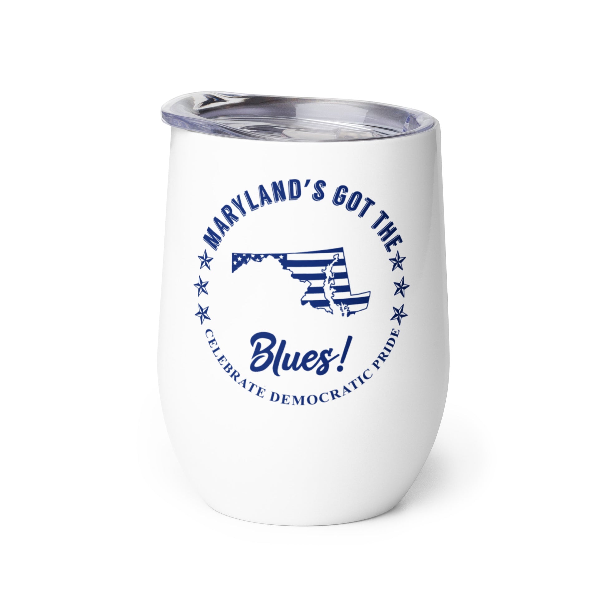 Maryland Traditional flag wine tumbler left