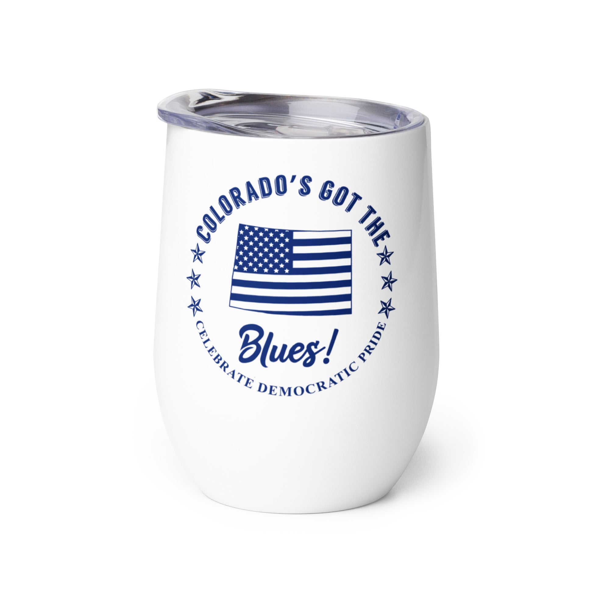 Colorado Traditional flag wine tumbler left