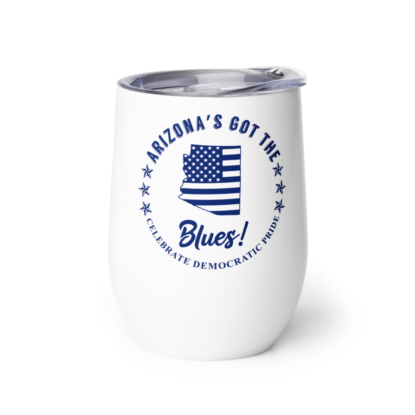 Arizona Traditional flag wine tumbler right