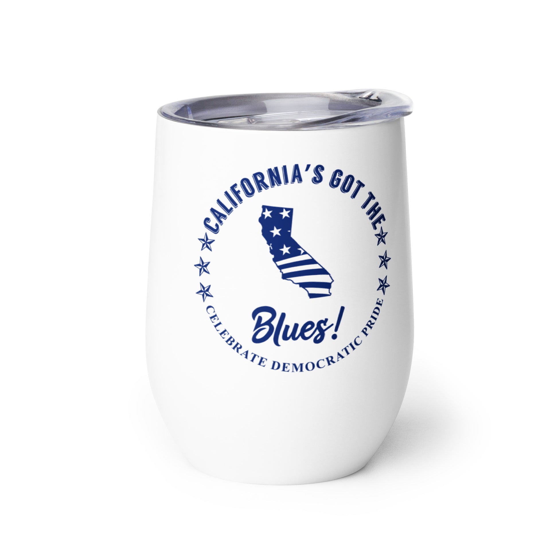 California Swag flag wine tumbler right
