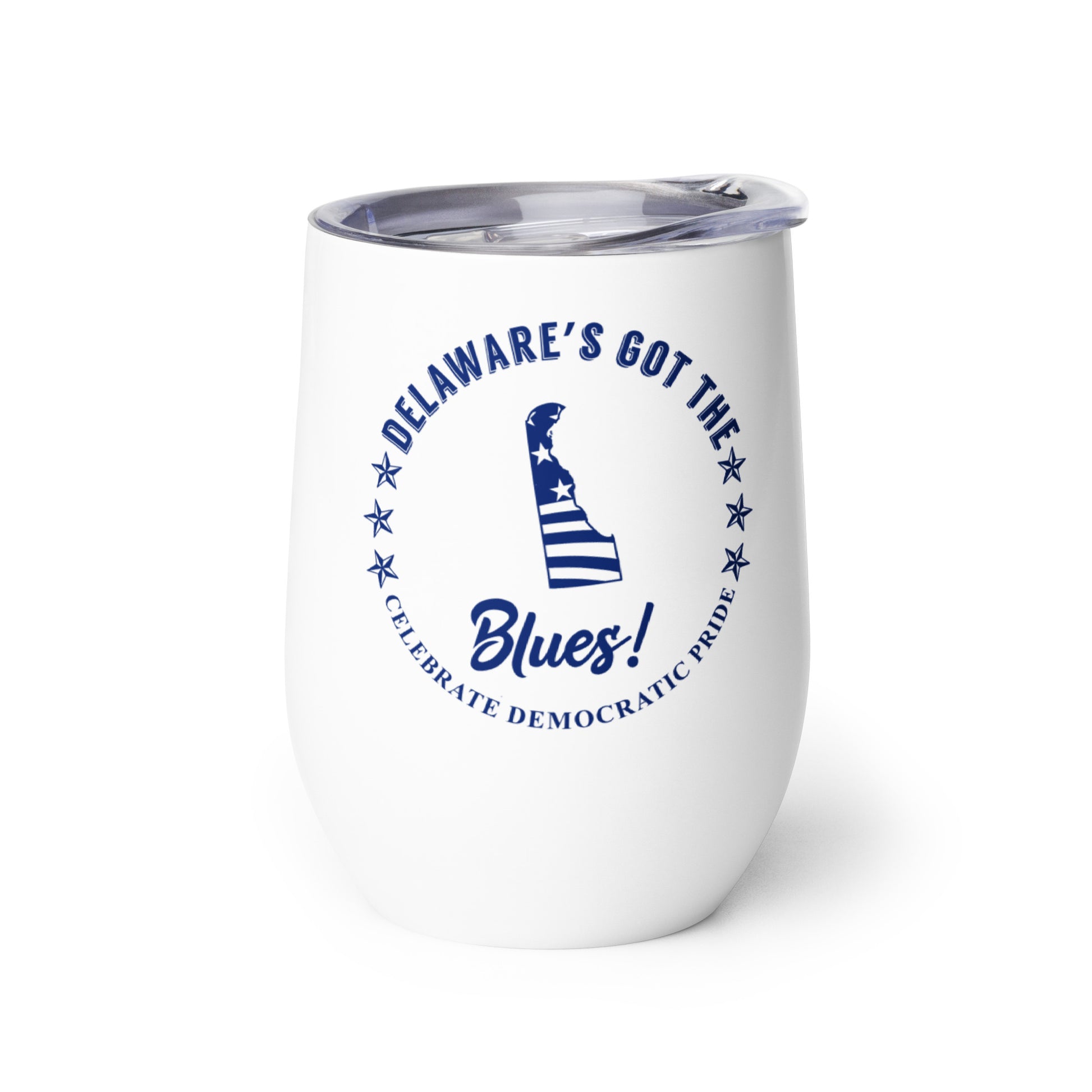 Delaware Swag flag wine tumbler right