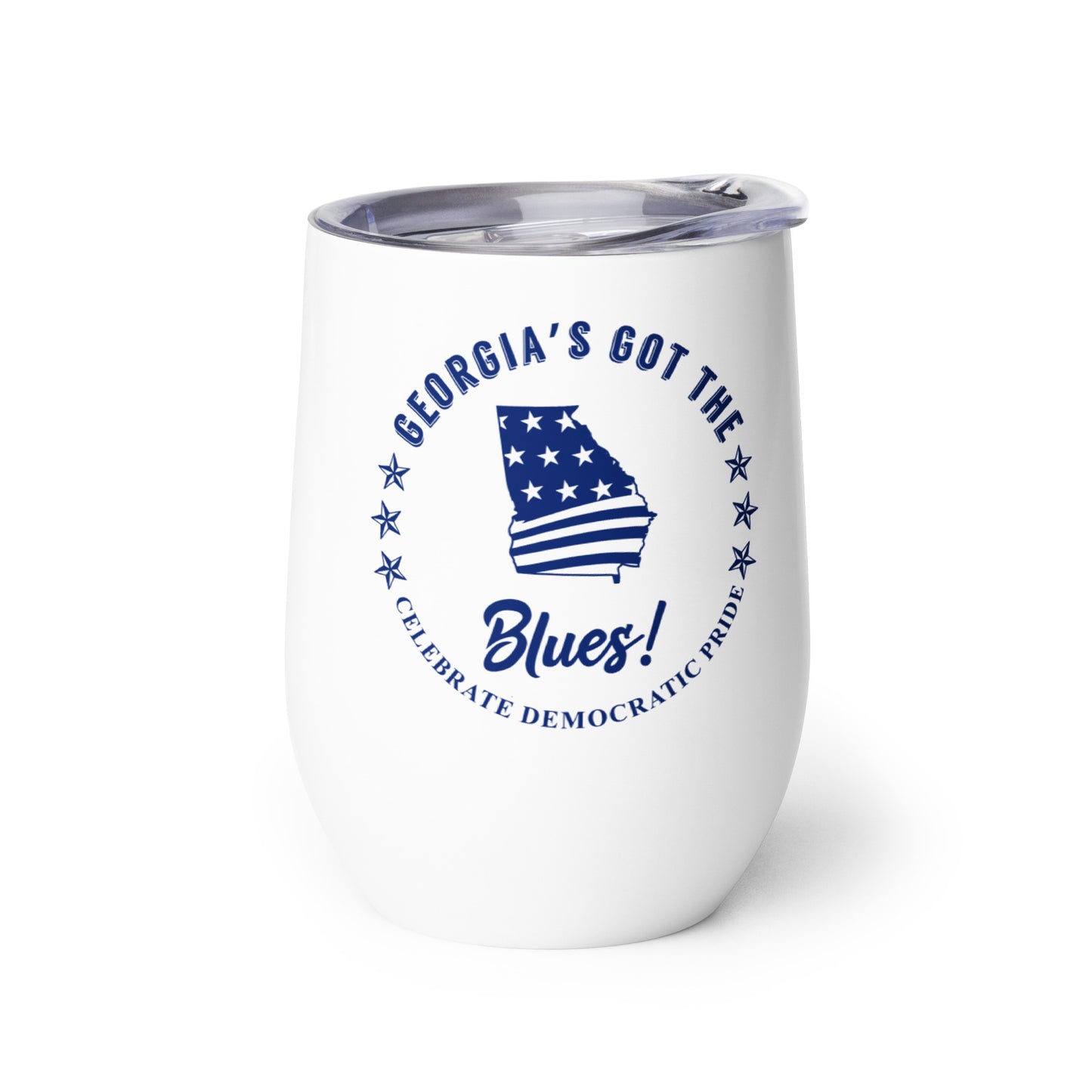 Georgia Swag flag wine tumbler right