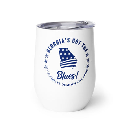 Georgia Swag flag wine tumbler right