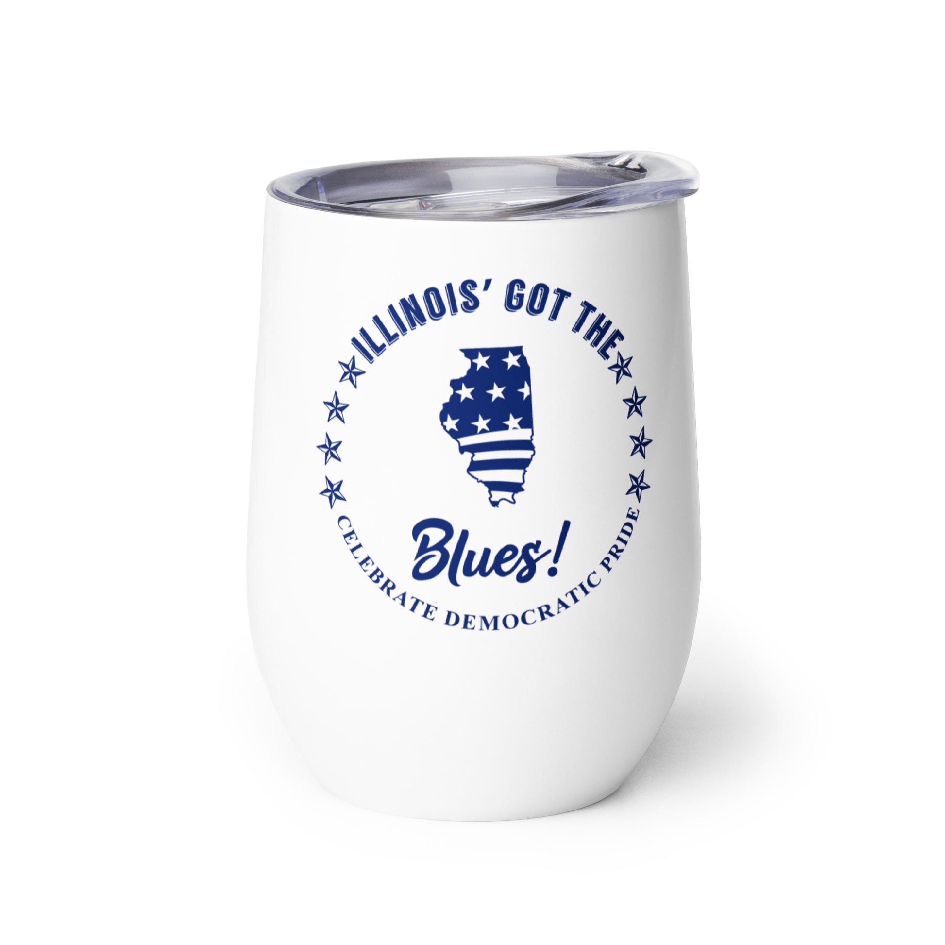 Illinois Swag flag wine tumbler right