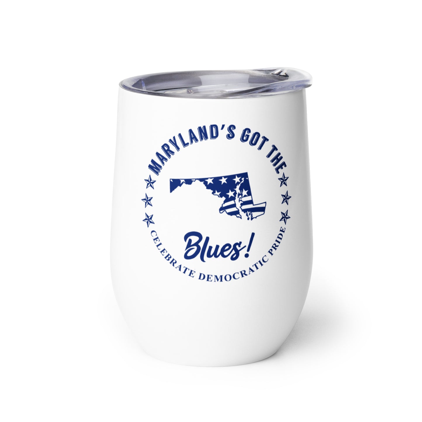 Maryland Swag flag wine tumbler right