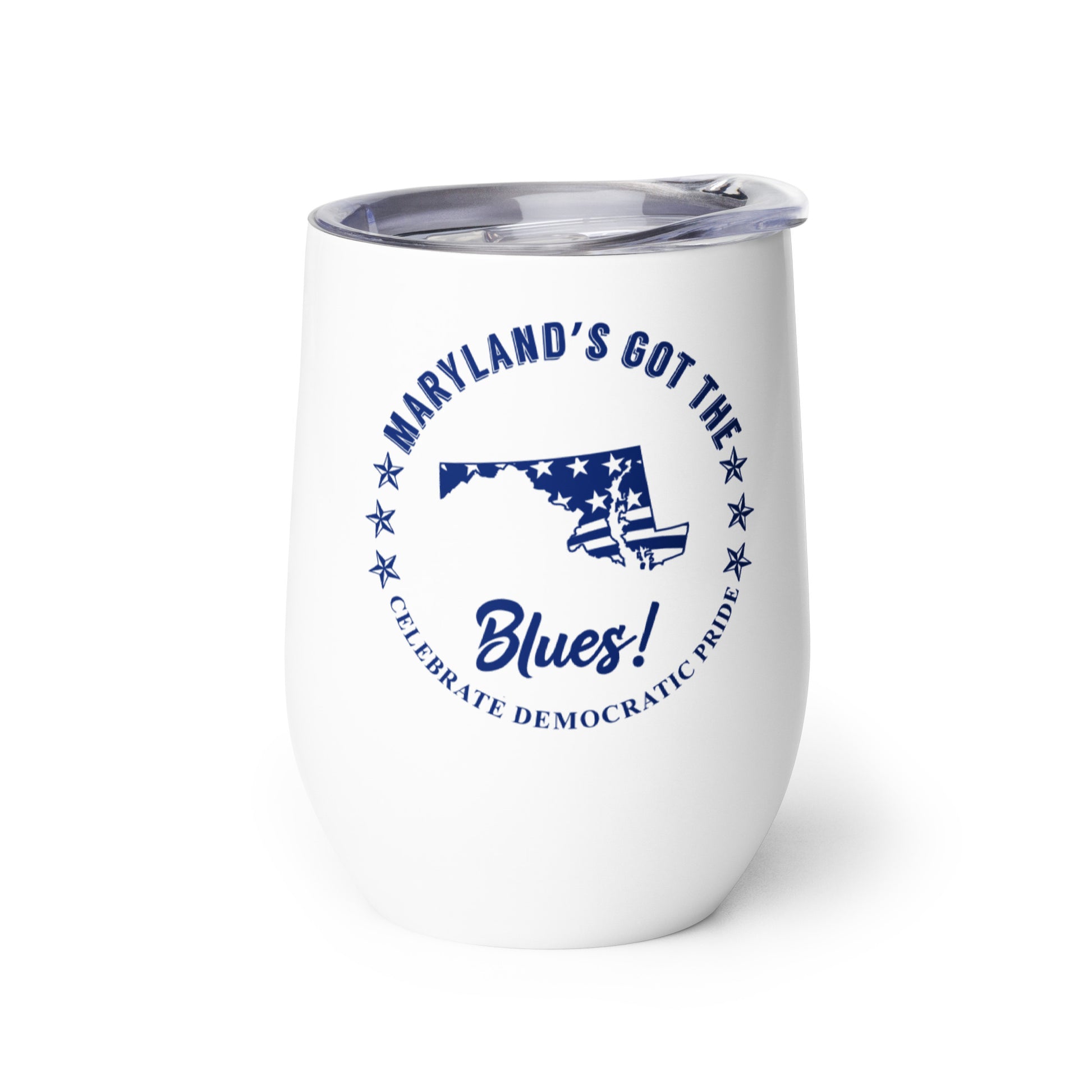 Maryland Swag flag wine tumbler right