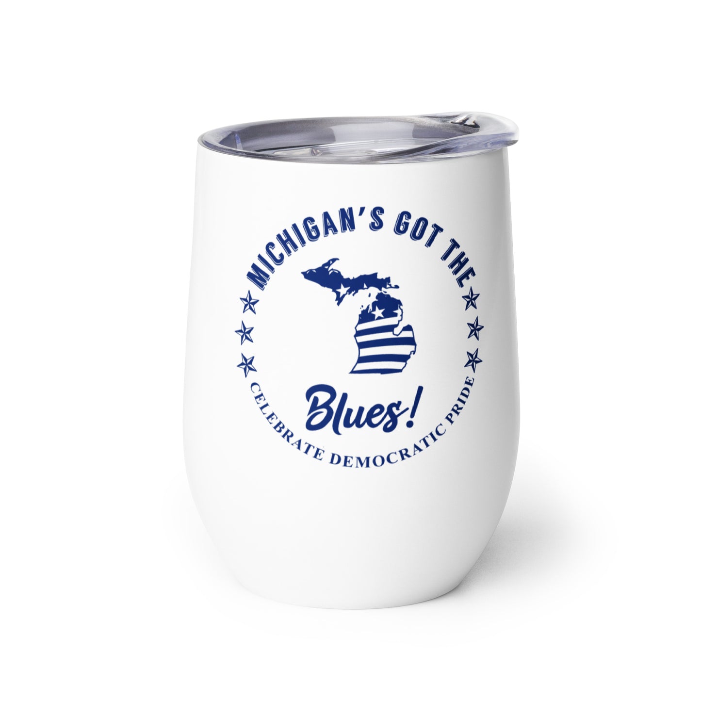 Michigan Swag flag wine tumbler right