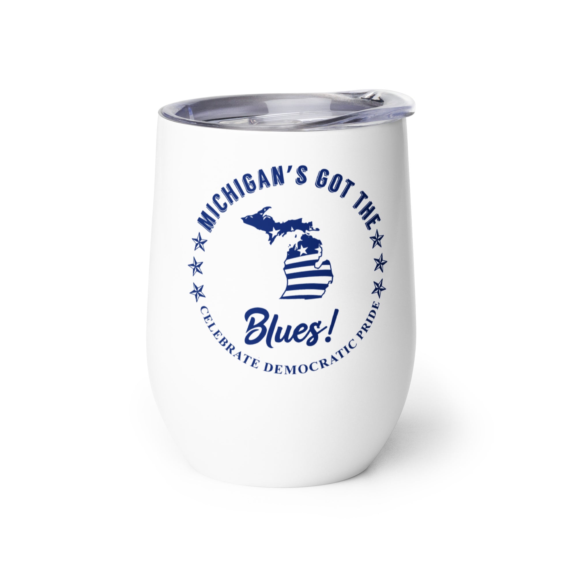 Michigan Swag flag wine tumbler right
