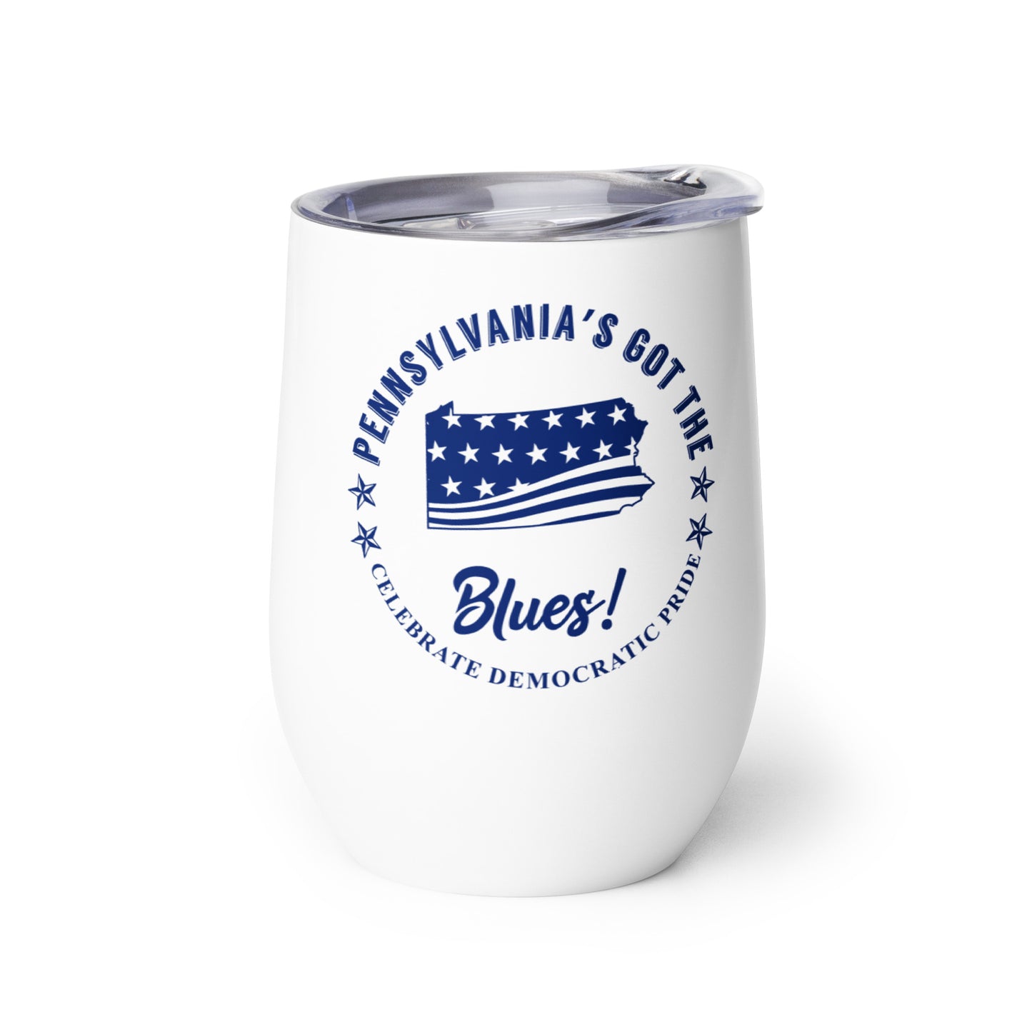 Pennsylvania Swag flag wine tumbler right 