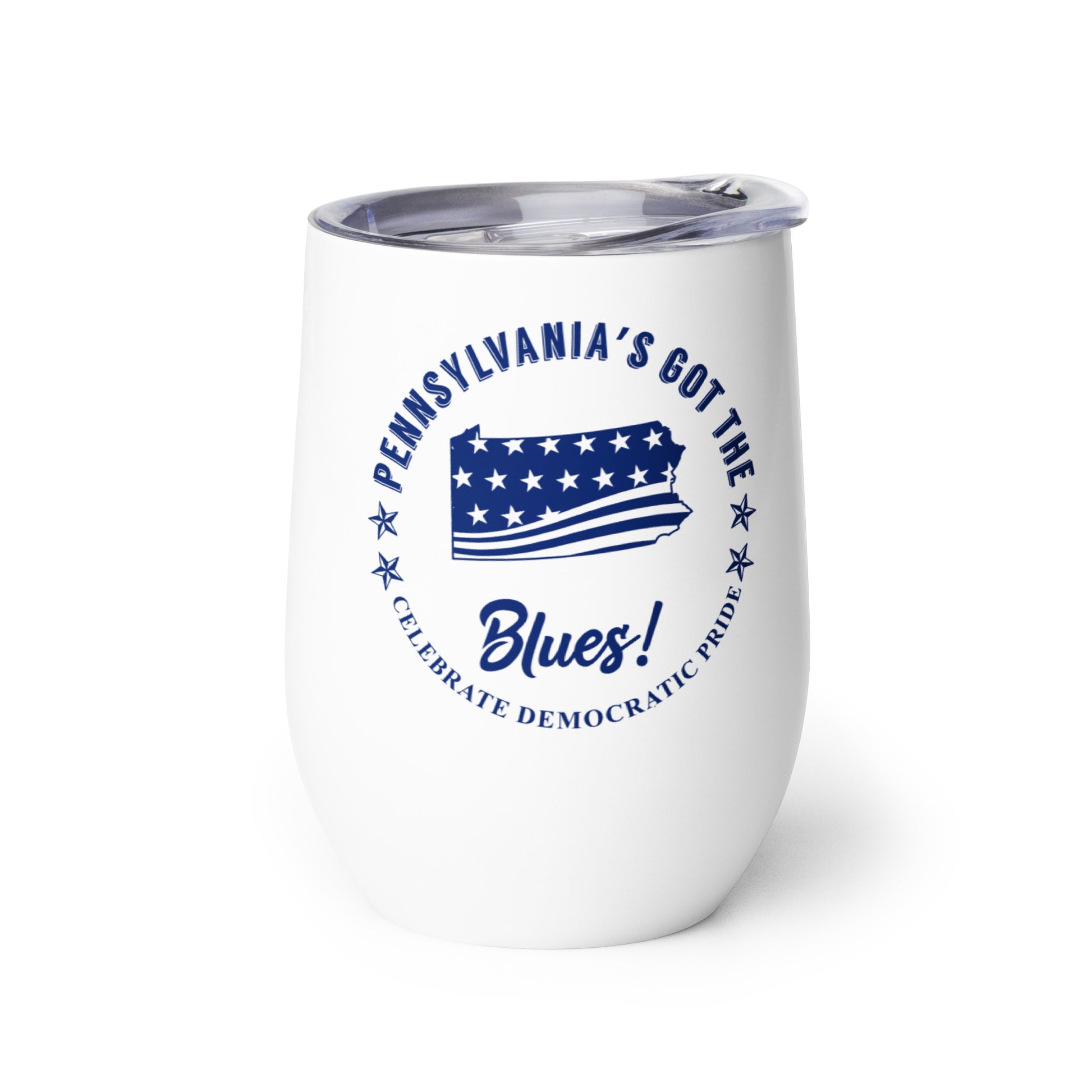 Pennsylvania Swag flag wine tumbler right 