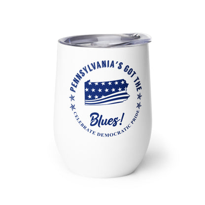 Pennsylvania Swag flag wine tumbler right 