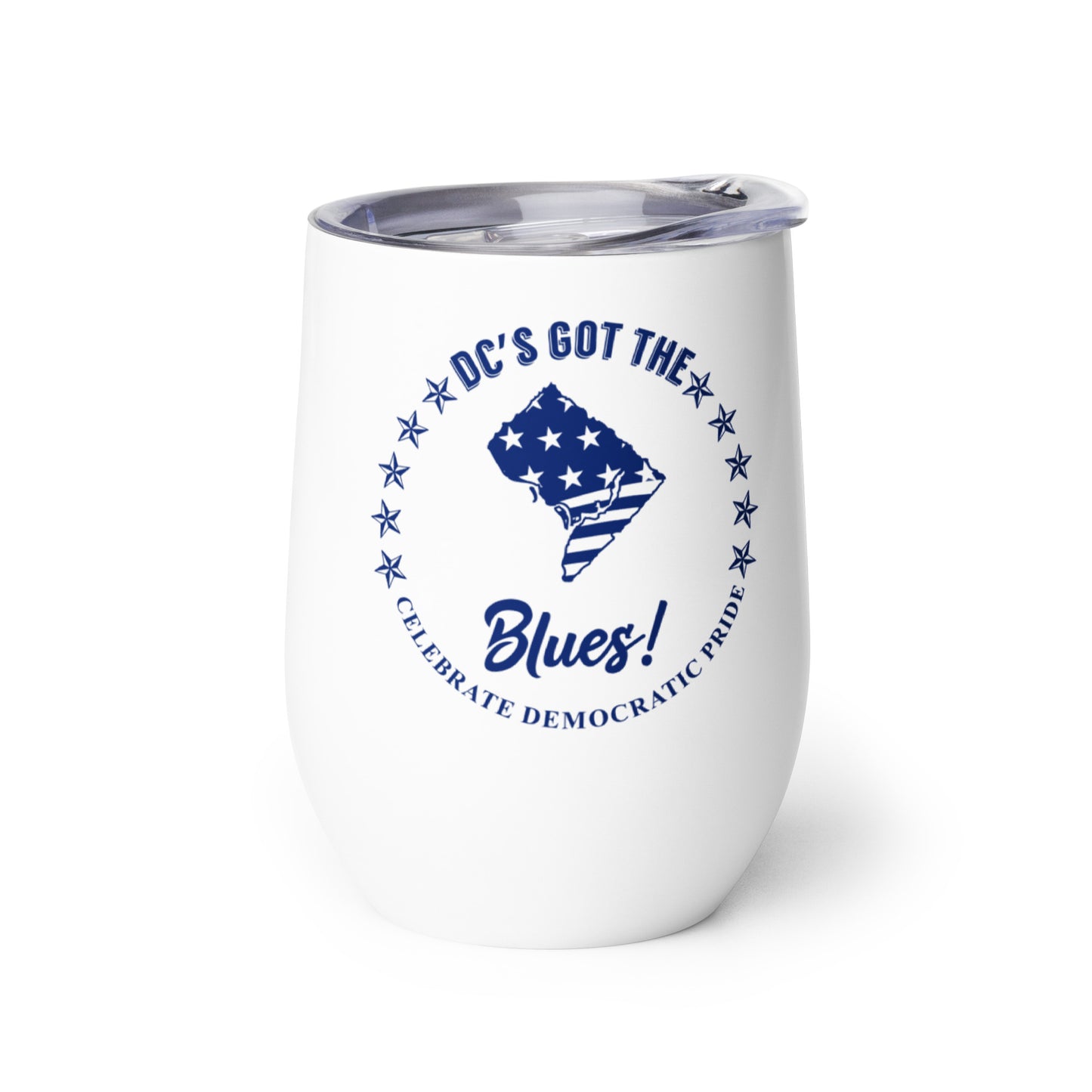 Washington, DC Swag flag wine tumbler right