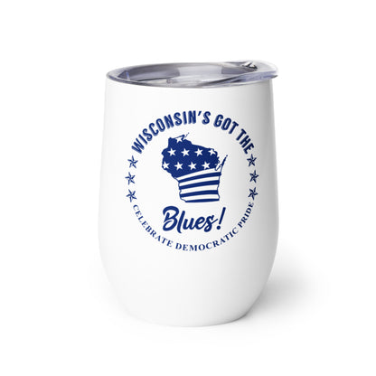 Wisconsin Swag flag wine tumbler right