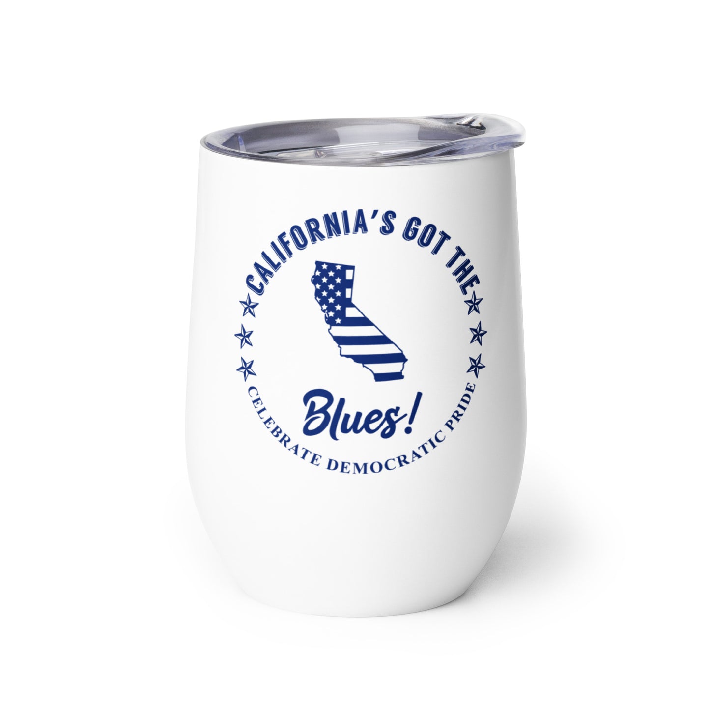 California Traditional flag wine tumbler right