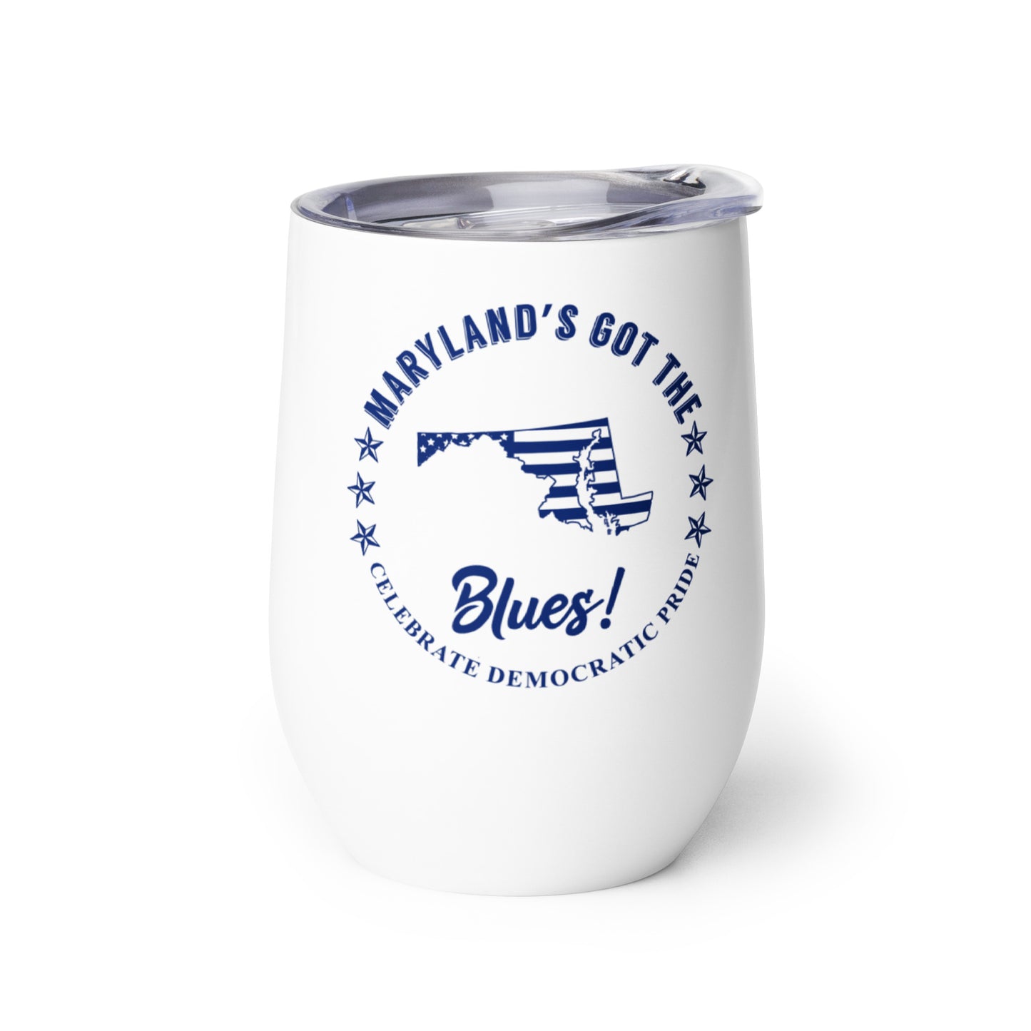 Maryland Traditional flag wine tumbler right