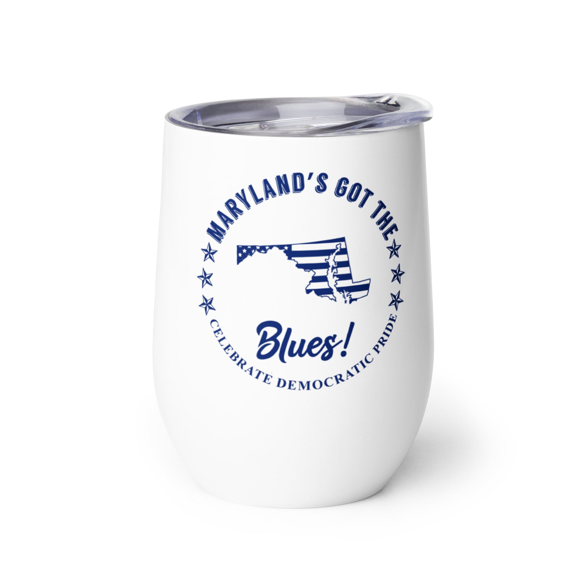 Maryland Traditional flag wine tumbler right