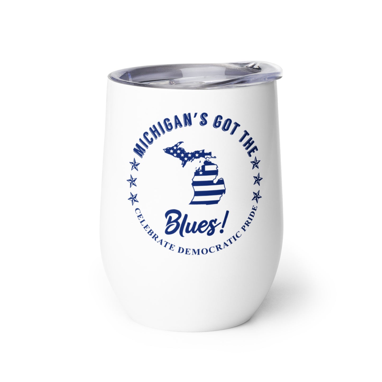 Michigan Traditional flag wine tumbler right