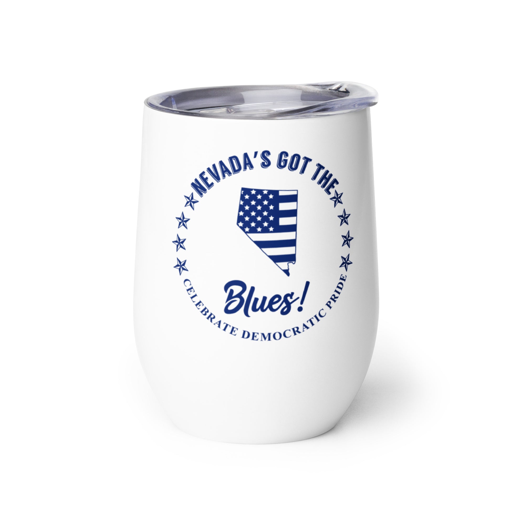 Nevada Traditional flag wine tumbler right