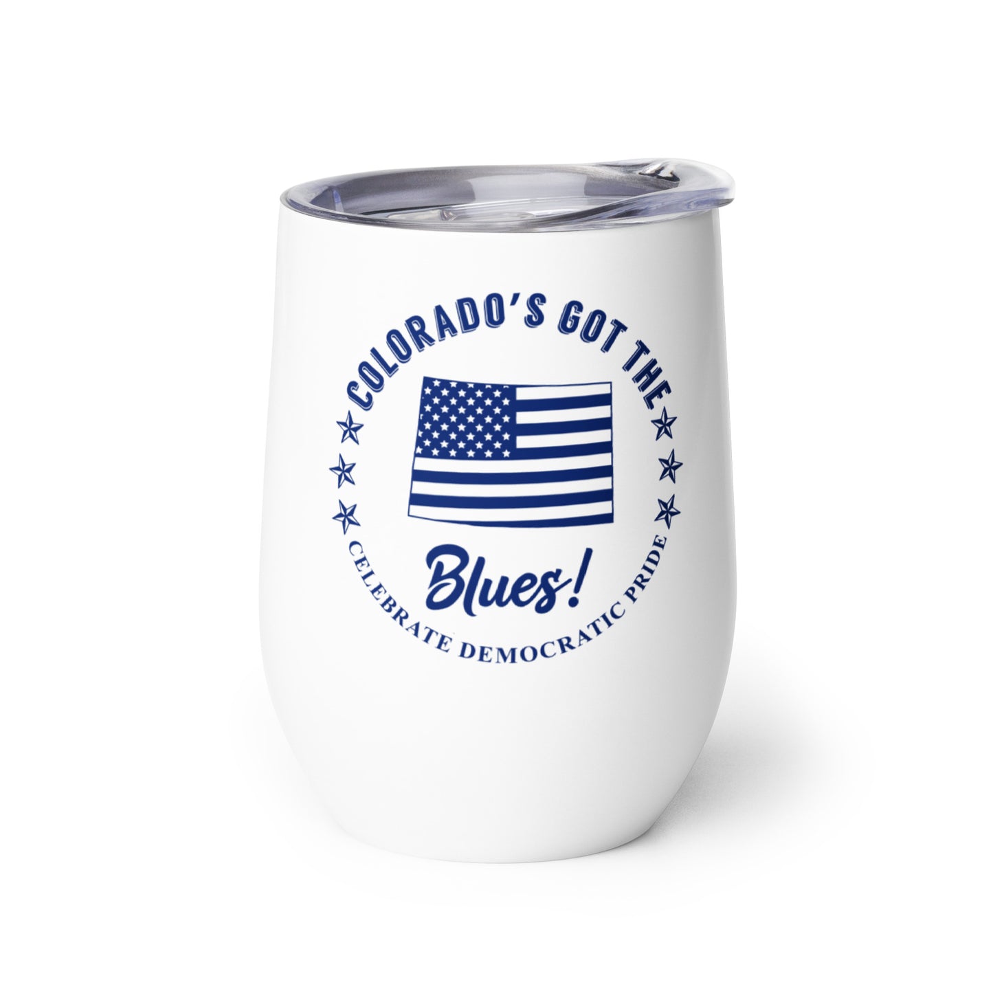 Colorado Traditional flag wine tumbler right