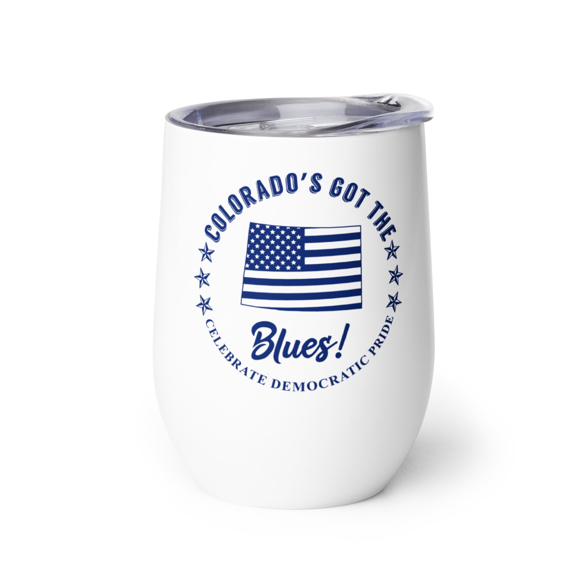 Colorado Traditional flag wine tumbler right